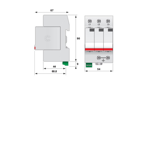 Ограничитель перенапряжения ETITEC V T2 255/20 (3+0) ETI 2442955