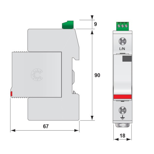 Ограничитель перенапряжения ETITEC V T2 255/20 (1+0) RC ETI 2442958