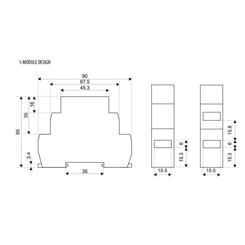 Импульсное реле с функцией "память" MR-41 UNI 12-240V AC/DC (1x16A_AC1) ETI 2470007