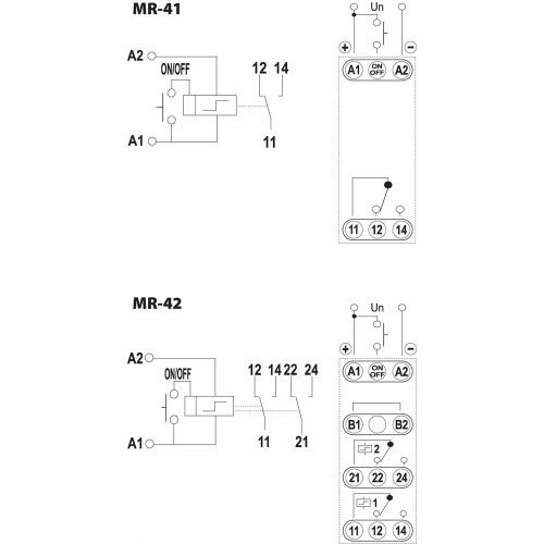 Импульсное реле с функцией "память" MR-41 230V AC (1x16A_AC1) ETI 2470094