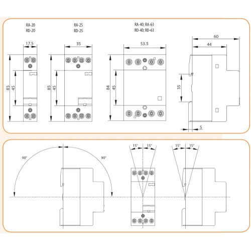 Импульсный контактор RВS 432-22 230V AC (32A, 2NO+2NC) ETI 2464138