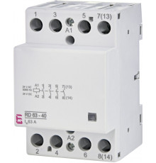 Контактор бесшумный 63А, 4НО, 24В AC/DC, RD 63-40 24V AC/DC ETI