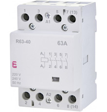 Контактор модульный тихий, 63А, 4НО, R 63-40 230V