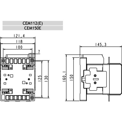 Контактор CEM 150Е.22 250V AC/DC ETI 4654241