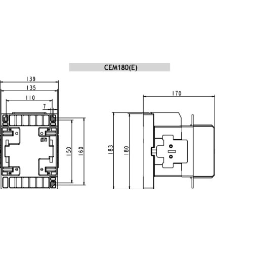 Контактор CEM 180.22 230V AC ETI 4655143