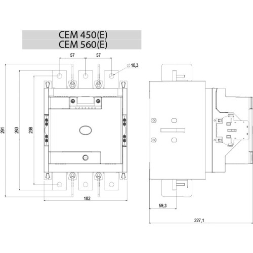 Контактор CEM 450E.22-255V-AC/DC ETI 4656306