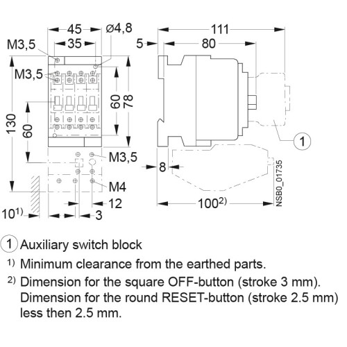 Контактор CES 18.10 (7,5 kW) 24V DC ETI 4646535