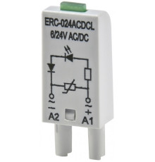 Дополнительный модуль защиты/индикации ERC-024ACDCL (Uc= 6...24V AC/DC)