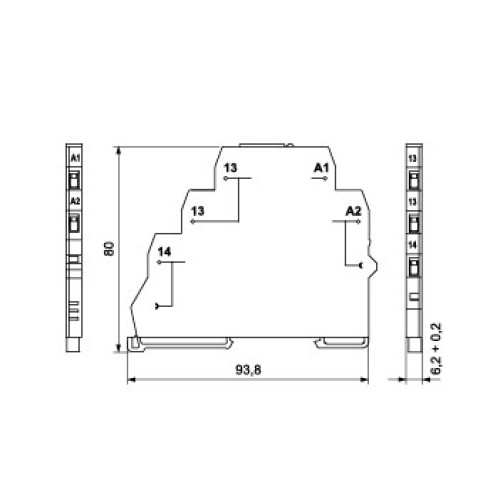Реле интерфейсное SSR1-024 ACDC (тиристорное, 1NO, 1.2A AC1, 400V AC) ETI 2473050
