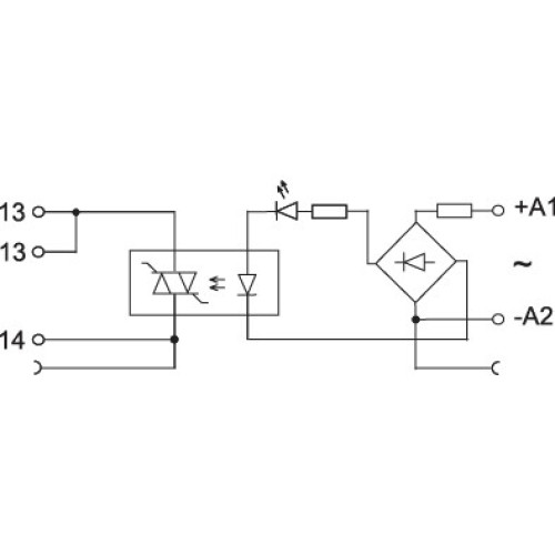 Реле интерфейсное SSR1-230 ACDC (тиристорное, 1NO, 1.2A AC1, 400V AC) ETI 2473051