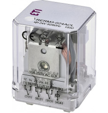 Электромеханическое реле RERM3-24ACL 3p LED (16A AC1, 250V AC)