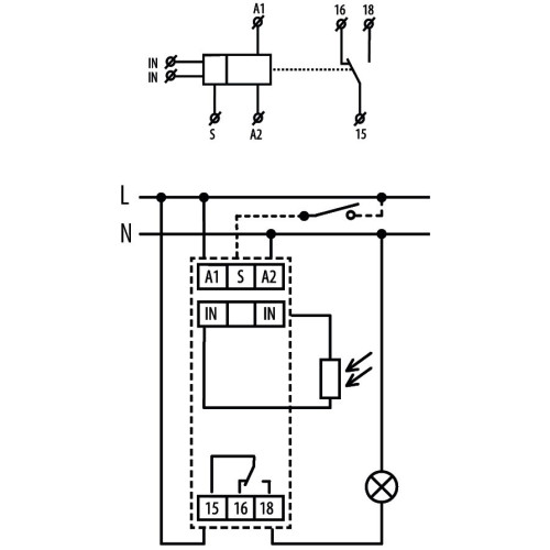Сумеречное реле SOU-1 UNI 12-240 AC/DC (1x16A_AC1) ETI 2470018