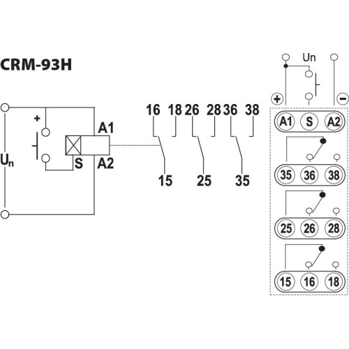 Многофункциональное реле времени CRM-93 H UNI 12-240V AC/DC (3x8A_AC1) ETI 2470002