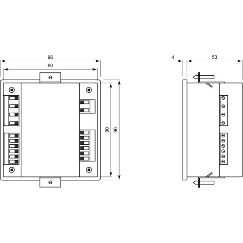 Анализатор сети ENA33LCD (96x96мм кв 85-265V AC, RS-485) ETI 4656910
