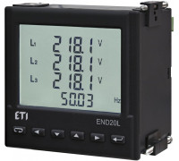 Анализатор сети END20L-RS (96x96мм кв 85-253V AC/90-300V DC, RS-485, 1xNO, импульсный выход)