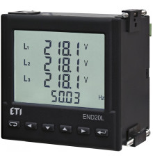Анализатор сети END20L-RS (96x96мм кв 85-253V AC/90-300V DC, RS-485, 1xNO, импульсный выход)