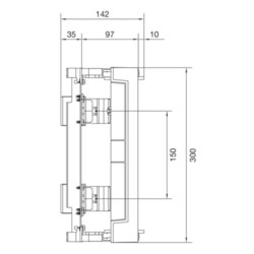 Блок Univers для модульных аппаратов 2х12М, 300x250мм Hager UD21B1