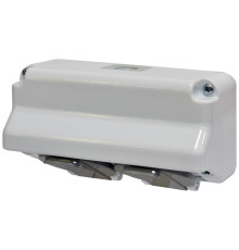 Розетка 2-я угловая PRE-2 (Schuko, IP44, 16A, 250V, поликарбонат)