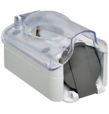 Розетка 2-я с заглушками PRE-2PC для вилки PKB-90 (Schuko, IP44, 16A, 250V, поликарбонат)
