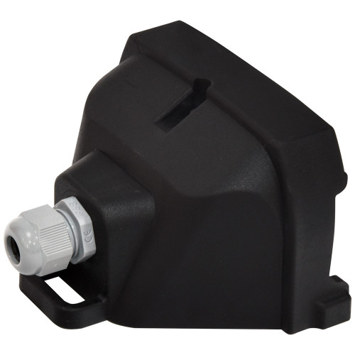 Розетка кабельная 2-я с заглушками ERS-2CM (Schuko, IP44, каучук, черная) ETI 4481014