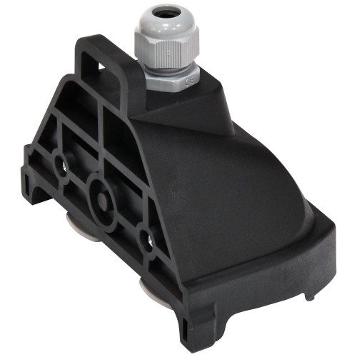 Розетка кабельная 2-я с заглушками ERS-2CM (Schuko, IP44, каучук, черная) ETI 4481014