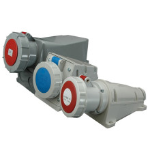 Настенная розетка 63A, 400V, 3P+PE, IP67 EZH-6343