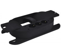 Блок розеток 3х220В с катушкой, каучук, черный, ERS-3HC