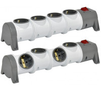 Блок для удлинителя 4-местный EC4-EMP (Schuko, пустой, 16A, 250V, 2P+PE)