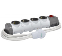 Блок удлинителя 4-местный с защитой EC4-3 (Schuko, каб. 3м, 16A, 250V, 2P+PE)