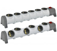 Блок для удлинителя 6-местный EC6-EMP (Schuko, пустой, 16A, 250V, 2P+PE)