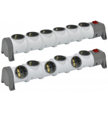 Блок для удлинителя 6-местный EC6-EMP (Schuko, пустой, 16A, 250V, 2P+PE)
