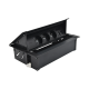Выдвижной блок розеток в столешницу 3x220В + 2xKeystone для RJ45, черный, S487 Simon