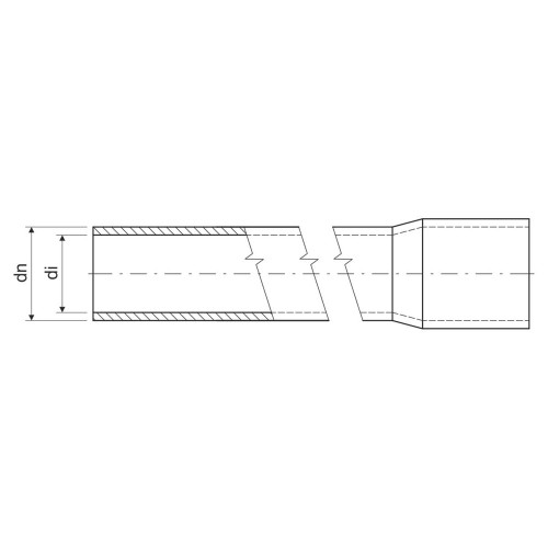 Труба жесткая 320 N/5см с раструбом для соединения; d=20мм; ПВХ; длина 3м; t применение –25+60 °с; черная; 1520_FA