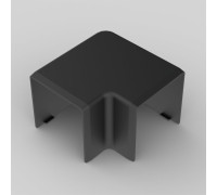 Угол плоский LHD 40x40 черного цвета; Серия LHD; ПВХ