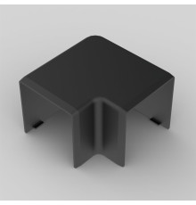 Угол плоский LHD 40x40 черного цвета; Серия LHD; ПВХ