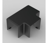 Тройник для LHD черного цвета 40x40; Серия LHD; ПВХ