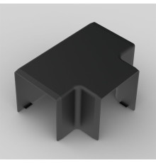 Тройник для LHD черного цвета 40x40; Серия LHD; ПВХ