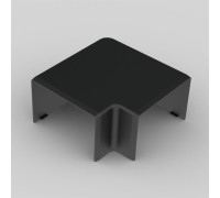 Угол плоский для LH 60x40 черного цвета; Серия LH; ПВХ