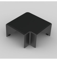 Угол плоский для LH 60x40 черного цвета; Серия LH; ПВХ