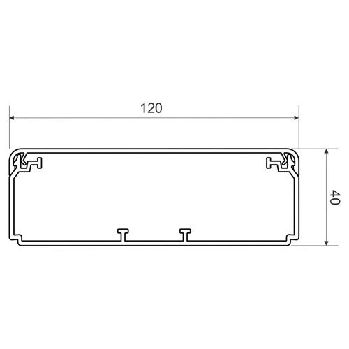 Кабельный канал белого цвета 120х40; Серия EKD; ПВХ EKD 120X40_HD