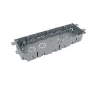 Коробка для лючка KOPOBOX 80; серо; 71х249 мм; для полов; с переменной глуб.