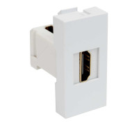 Розетка HDMI; 45х22,5х36 мм; PC-ABS, белый; Серия Quadro;