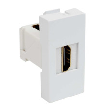 Розетка HDMI; 45х22,5х36 мм; PC-ABS, белый; Серия Quadro;