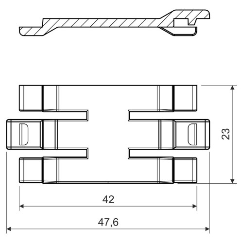 Распорка LH 60x40 белого цвета; Серия LH; ПВХ RLH 60X40_HB