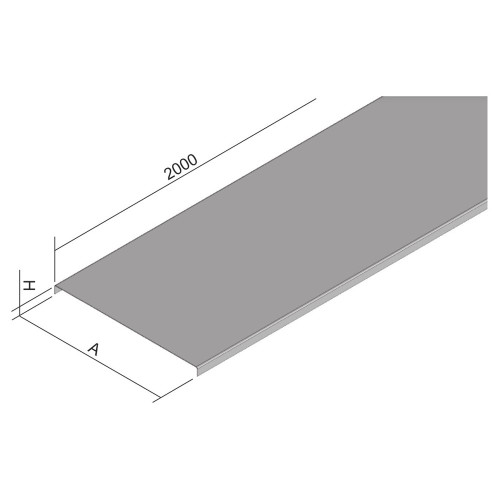 Крышка кабельного лотка JUPITER; размеры-14x50x2000mm Толщ. металл-0,6; покрытие Сендзимир V 50_S