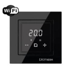 Программируемый терморегулятор с функцией WIFI, 16А, 3200Вт, IP21, +5...+40 С, цвет черный