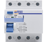 Устройство защитного отключения 63А 30mА, 3P+N, АС, UTrust
