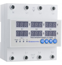 Реле контроля напряжения и тока RKV 4P 63A