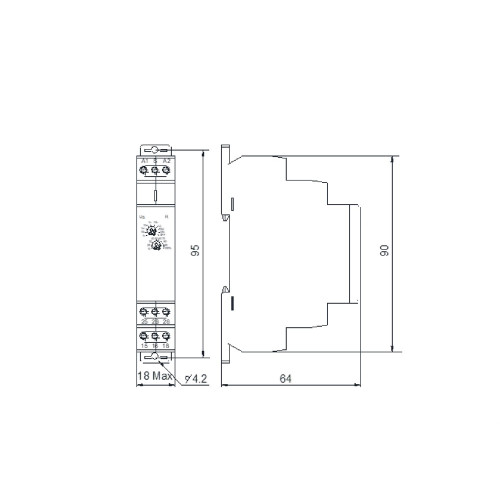 Реле задержки времени отключения NTE9-B2 AC/DC 12-240V A0010240004