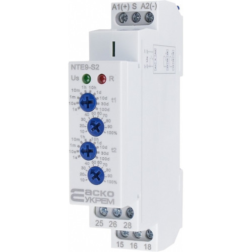Реле времени асимметричного цикла NTE9-S2 AC/DC 12-240V A0010240008
